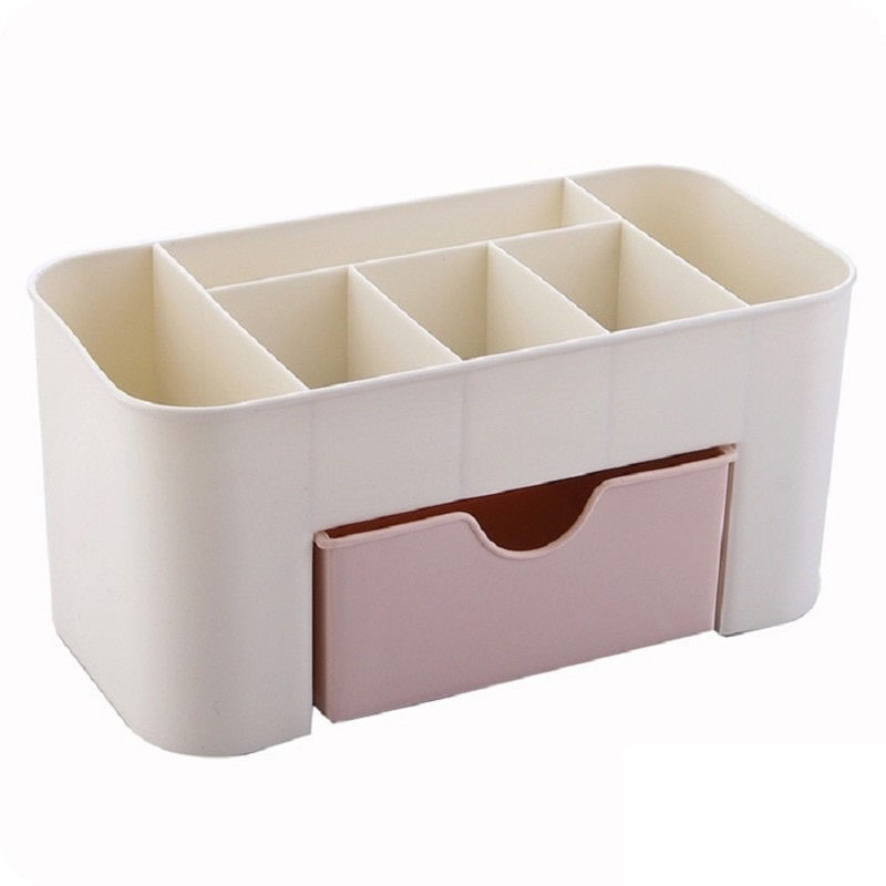 Miniatura: Double Layer Makeup Organizer Box Cosmetic Storage Drawers Desktop Jewelry Nail