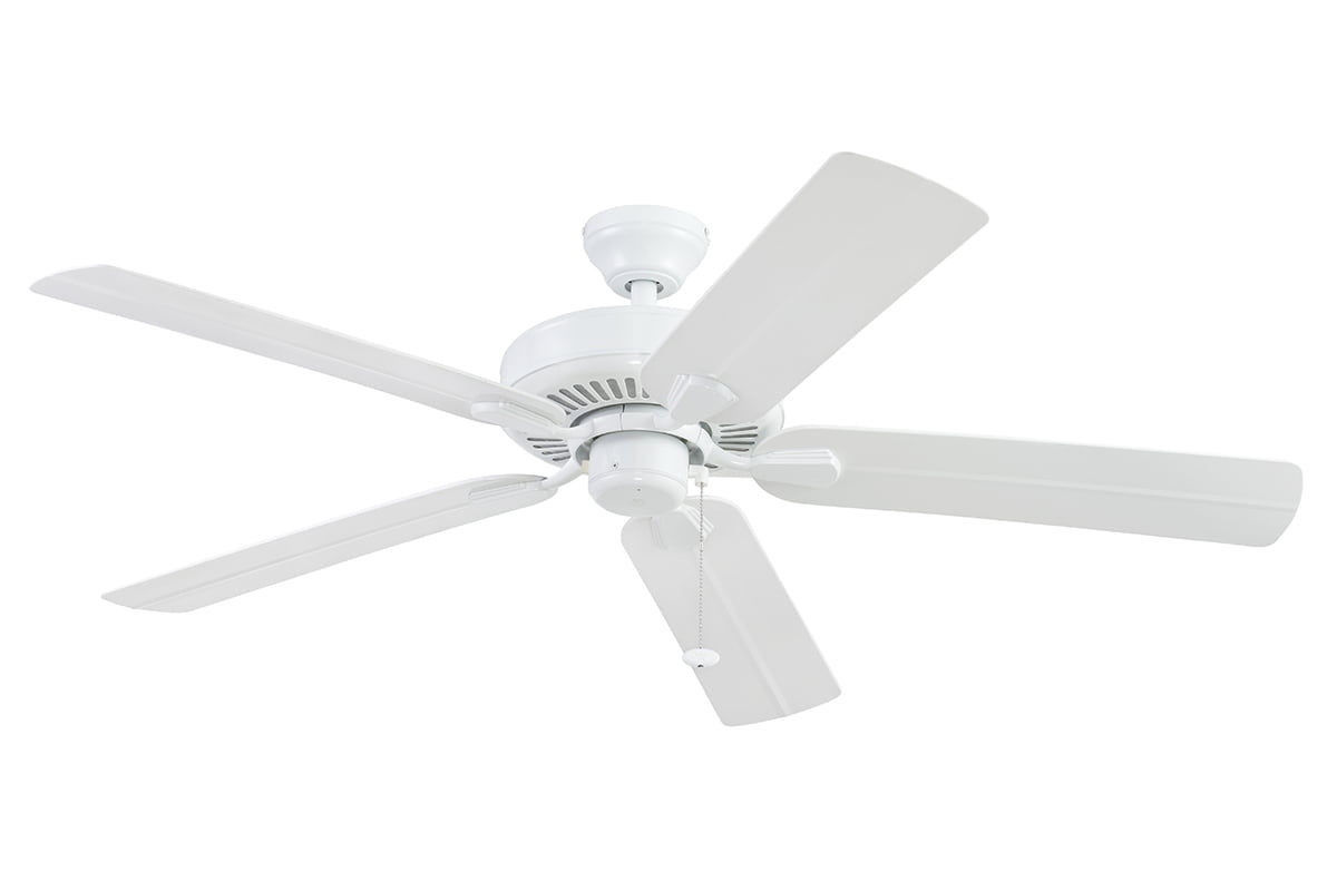 Better Homes & Gardens 52" White Outdoor Ceiling Fan, Wet Rated, 5-Blade