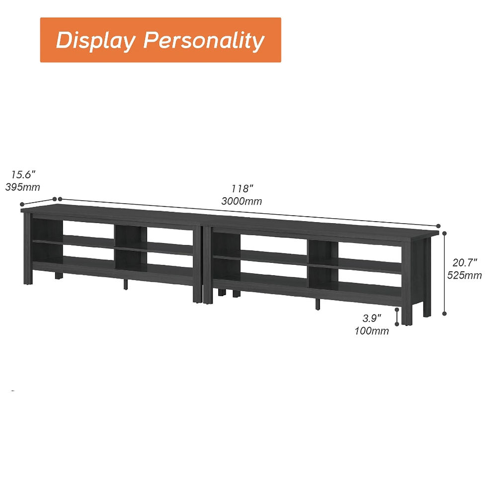 Thumbnail: TV Stand for 85 inch TV Center Media Console Table for 80/90/100inch TV with 8 