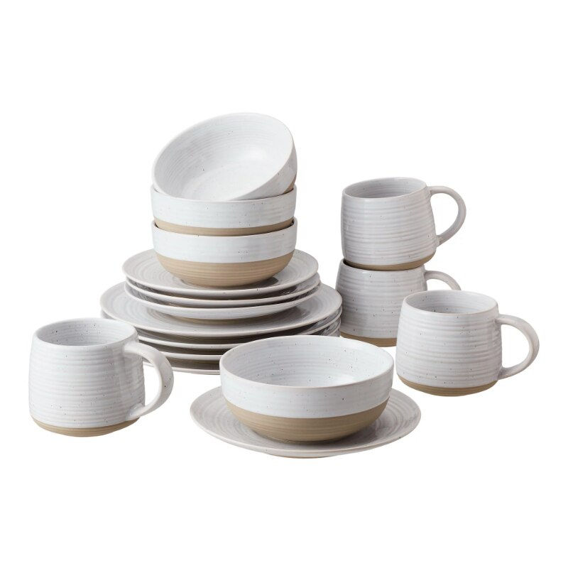 Thumbnail: Better Homes & Gardens Abott Stoneware 16 Piece Dinnerware Set  Dinner Set