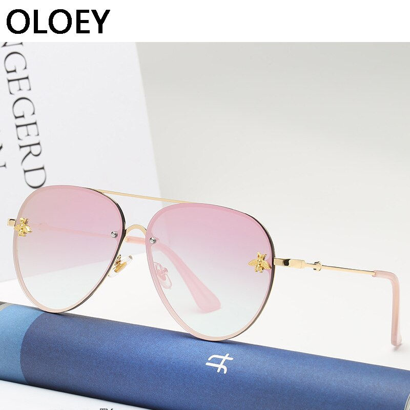 Thumbnail: Luxury Bee 2022 Pilot Sunglasses Women Fashion Shades Metal Frame Vintage  Bran