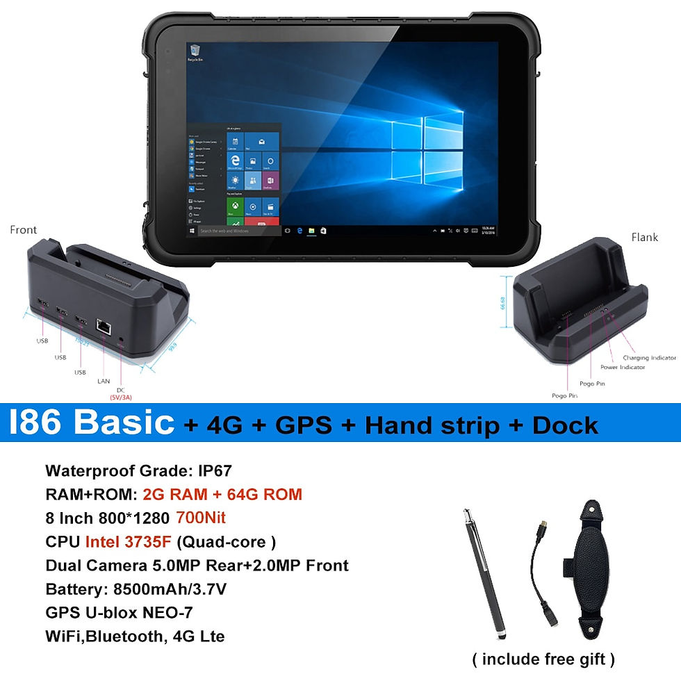 Thumbnail: RUGLINE Best Selling 4G Net Windows 10 Waterproof IP67 Intel Industrial Rugged 