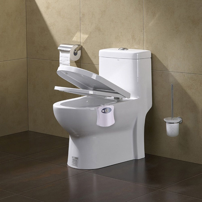 Thumbnail: Toilet Night Light PIR Motion Sensor Toilet Lights LED Washroom Night Lamp 8 Co
