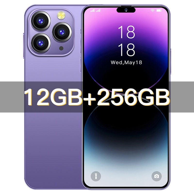 Thumbnail: 2023 New Global Version 6.7 Inch I14 Pro Max Smartphone 5G 4G Full Screen Face 