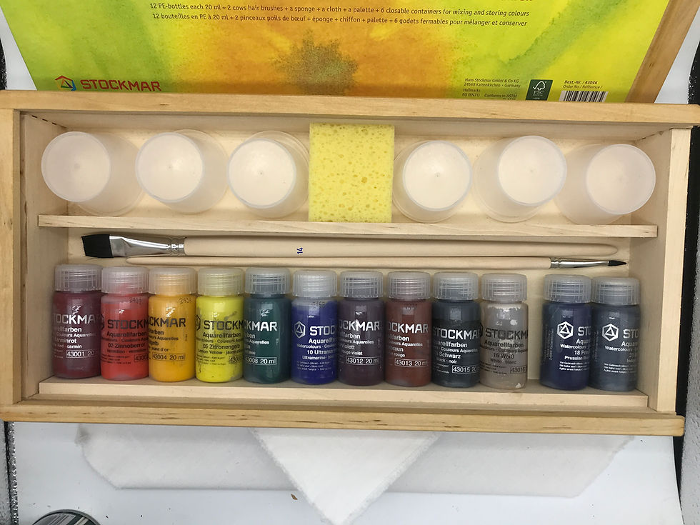 Thumbnail: 水彩顏料套裝 (木盒 12色) Stockmar watercolour paint set (Wooden box - 12 Assorted)