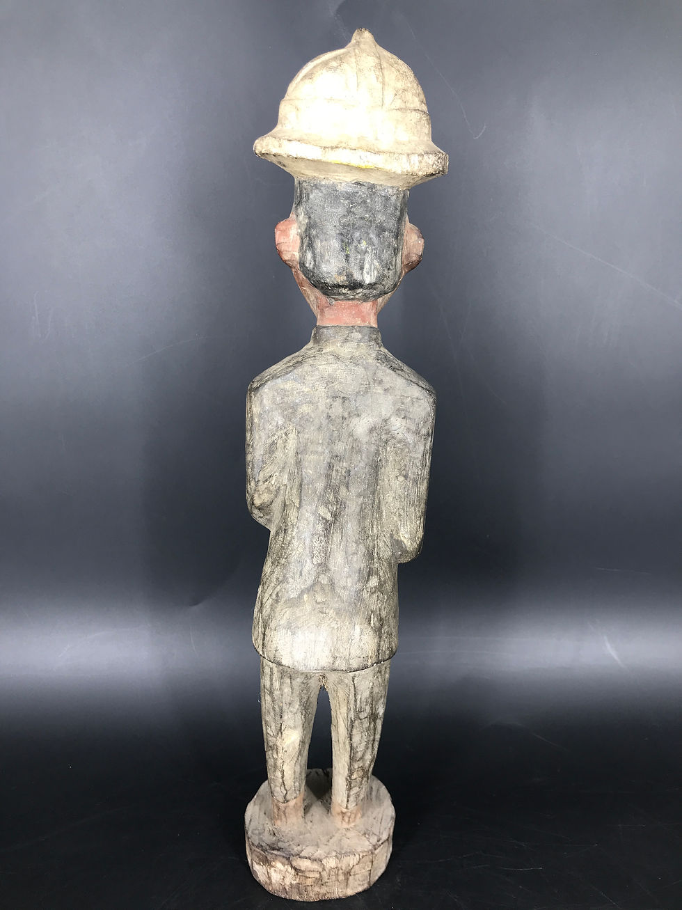 Miniature : GRANDE STATUE COLON BAOULÉ D'UN EXPLORATEUR, CÔTE D'IVOIRE, 1950