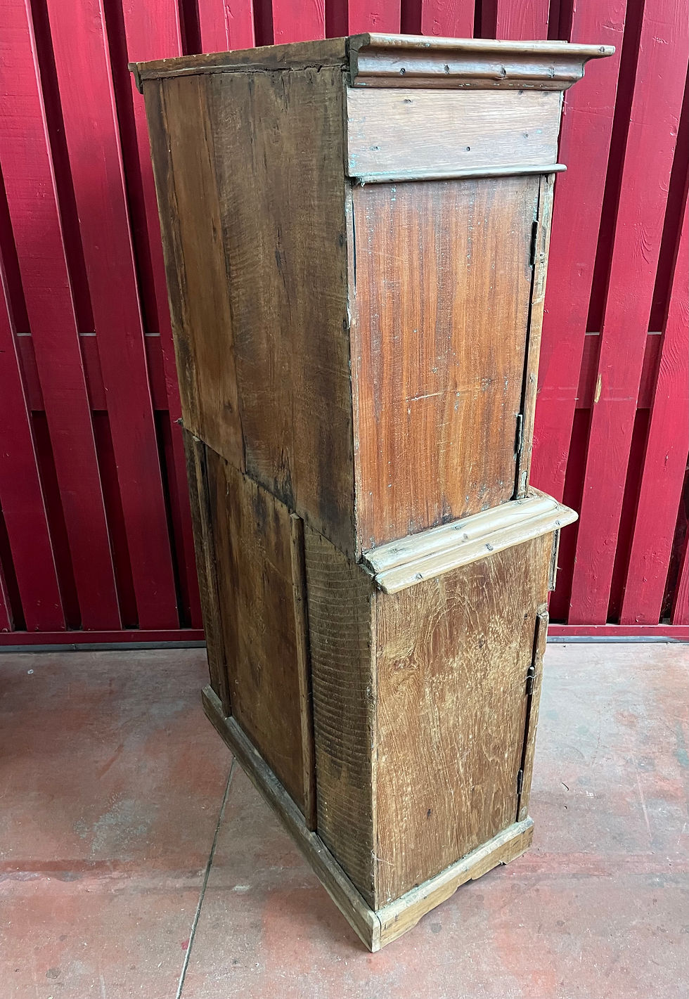 Miniature : Inde un petit buffet vitrine 2 corps 19ème siècle en bois de teck
