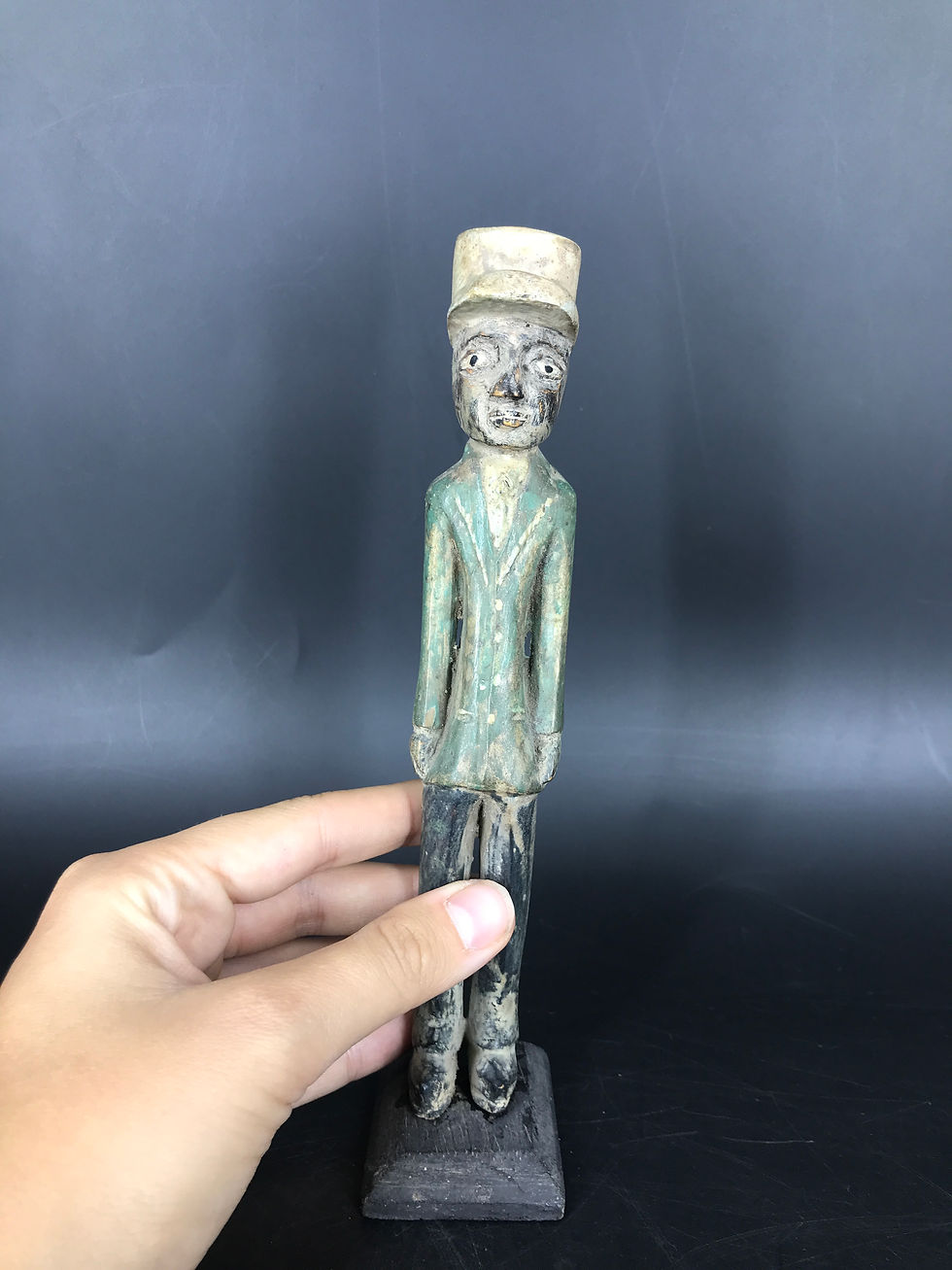 Miniature : PETITE STATUE COLON GARDE CHAMPÊTRE, CÔTE D'IVOIRE, 1950
