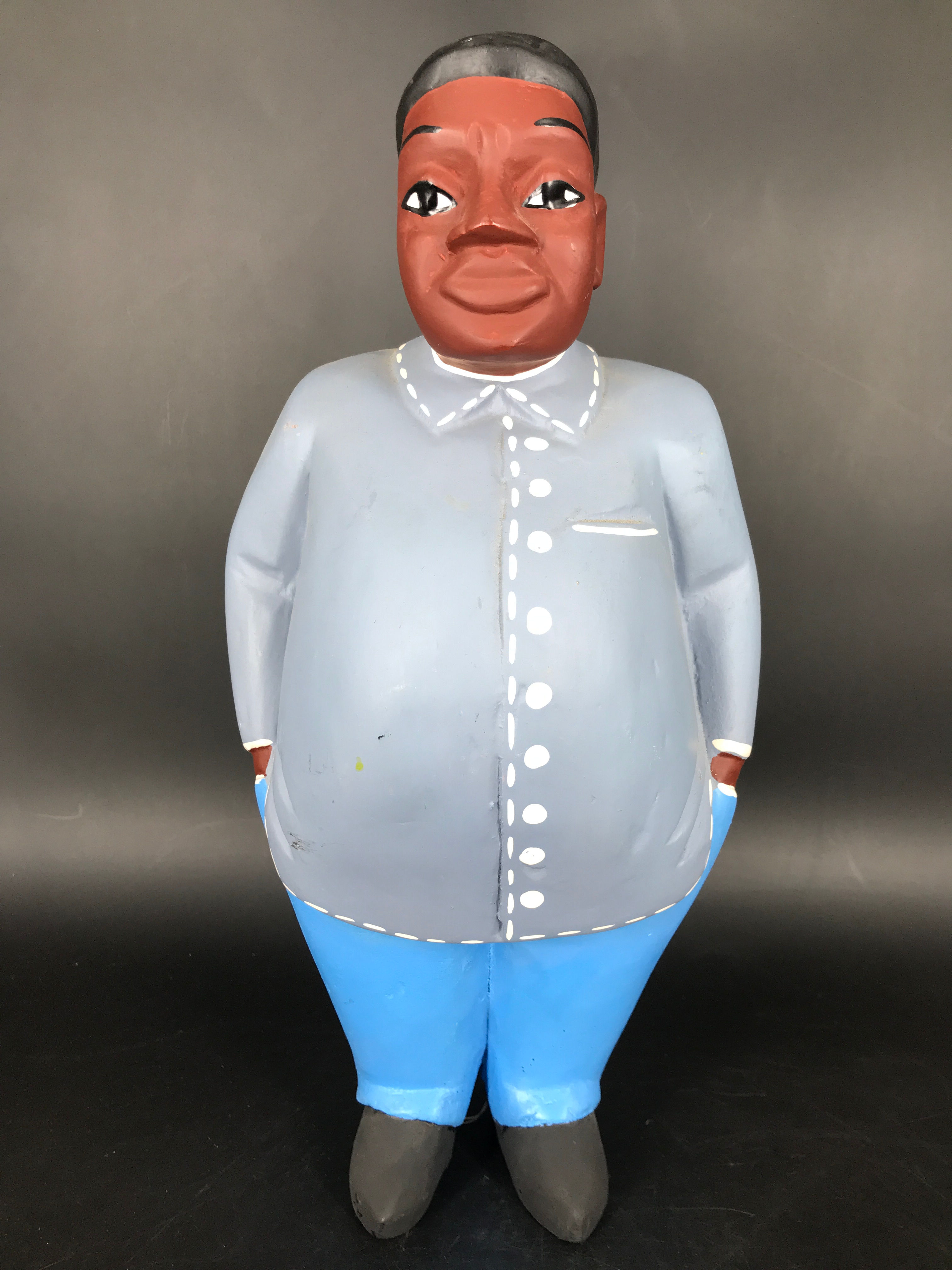 STATUE COLON BAOULÉ MAÎTRE D'ÉCOLE, CÔTE D'IVOIRE, FIN XXème