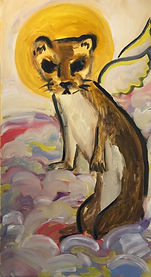 Kolinsky Sable watching me paint from heaven