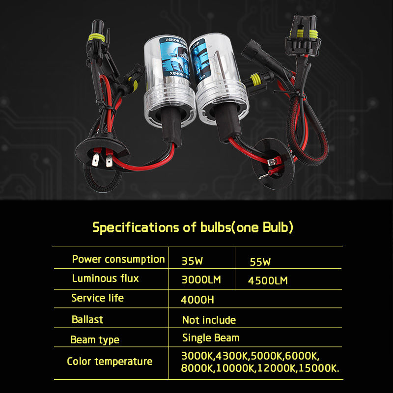 Thumbnail: H1 6000K 55W HEADLIGHT HI LO BEAM FOGLIGHT HID Xenon Complete Conversion