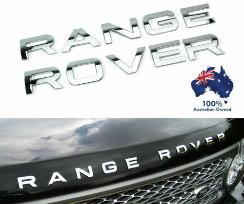 CHROME RANGE ROVER HOOD BONNET REAR TRUNK STICKER LETTER DECAL BADGE ...