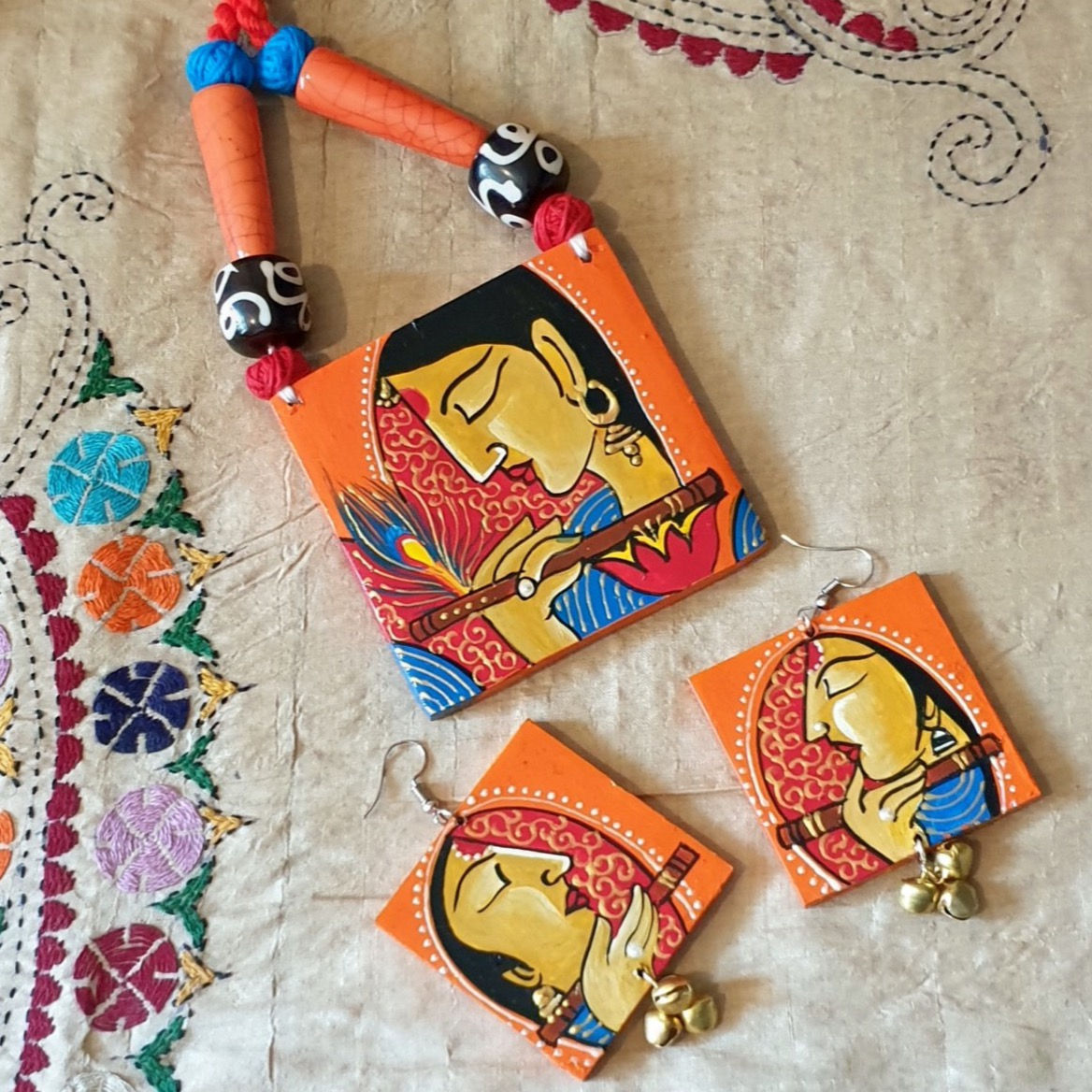 Painted Wood Sets - Orange Lady