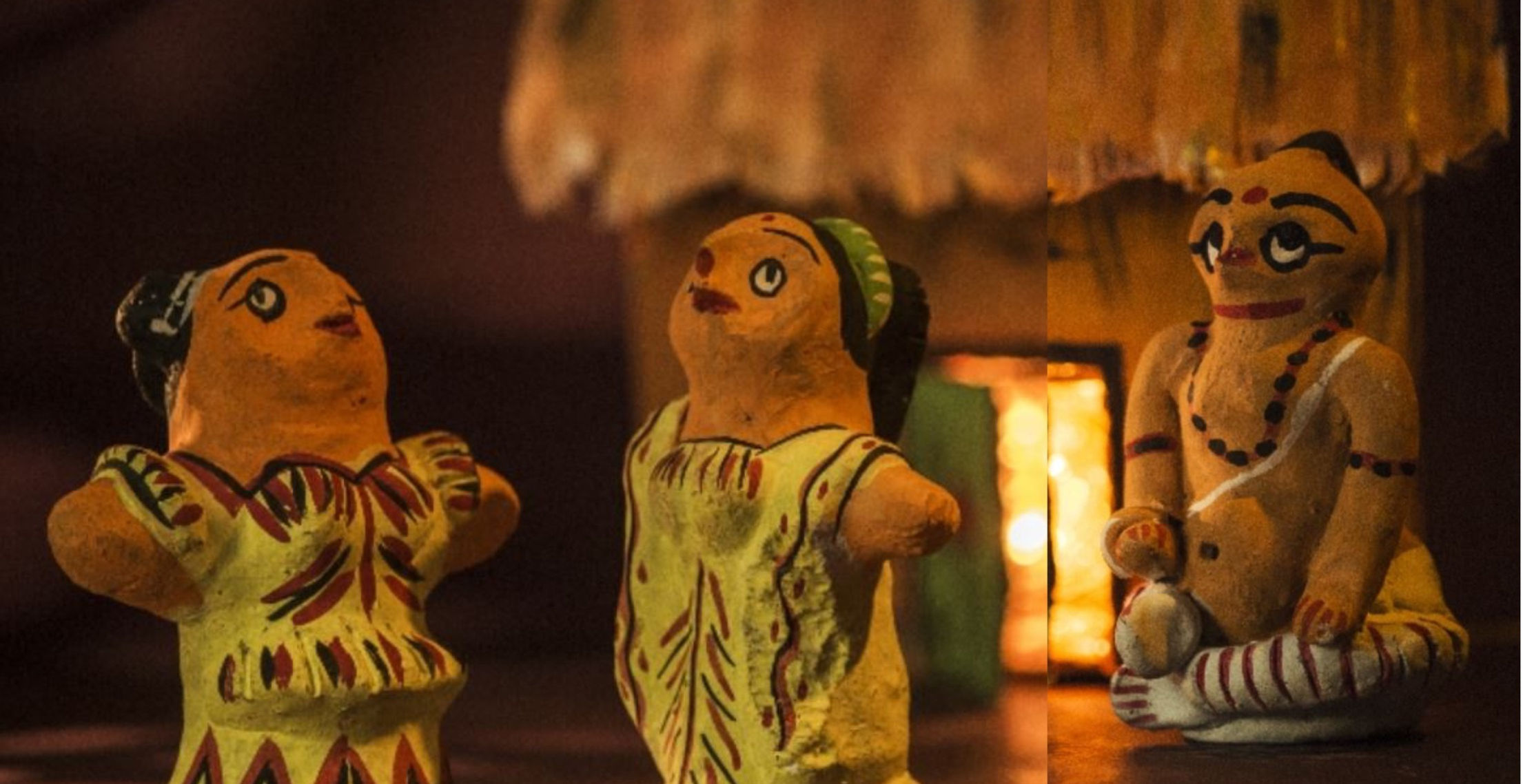 BISHNUPUR CLAY DOLL SET - BRAHMIN FAMILY 1