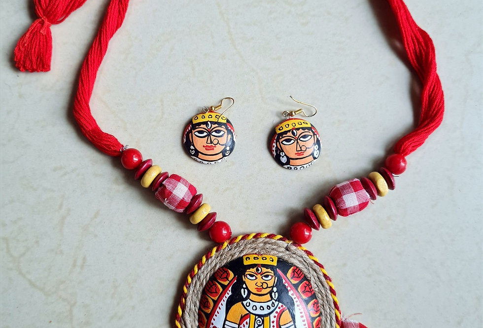Terracotta Gamcha Durga Set