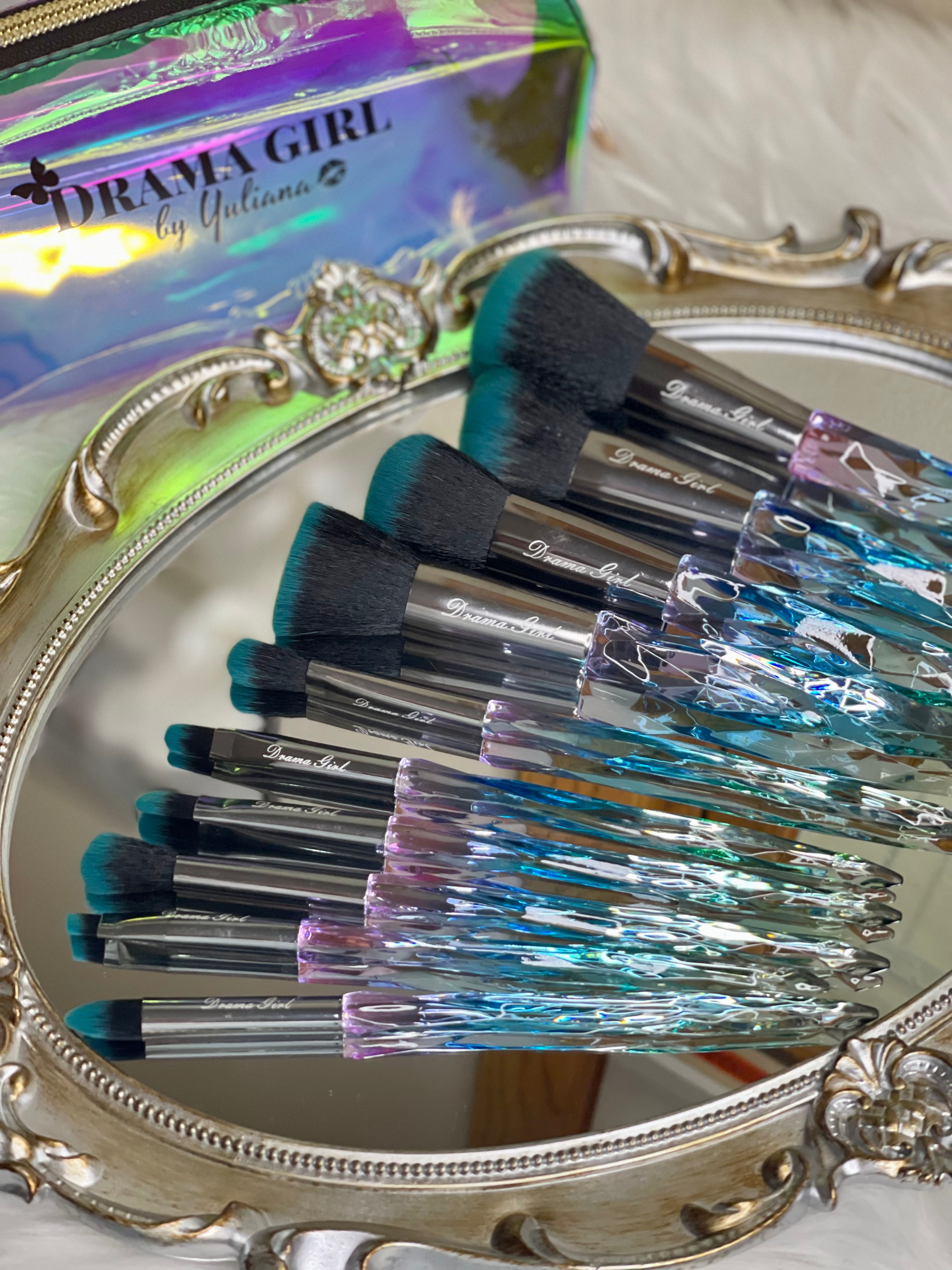 Professional Makeup Brushes - Green