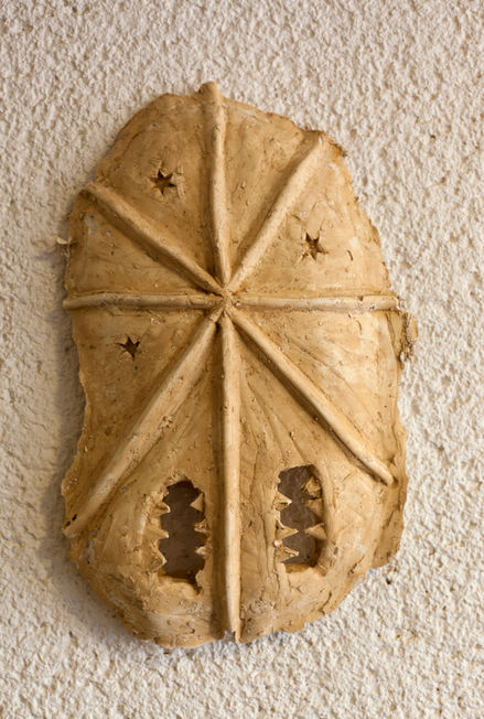 Mask  number 5, 2016, 67x7x39 cm', plaster mold