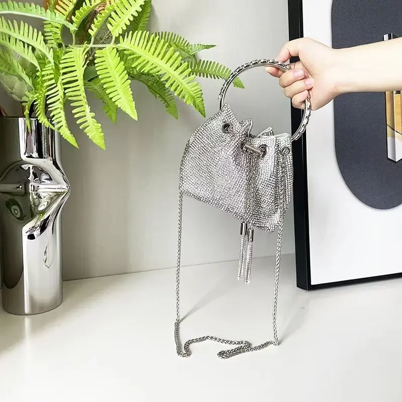 Thumbnail: Diamond Heel Sandals — Crystal Heel Strappy Evening Sandals