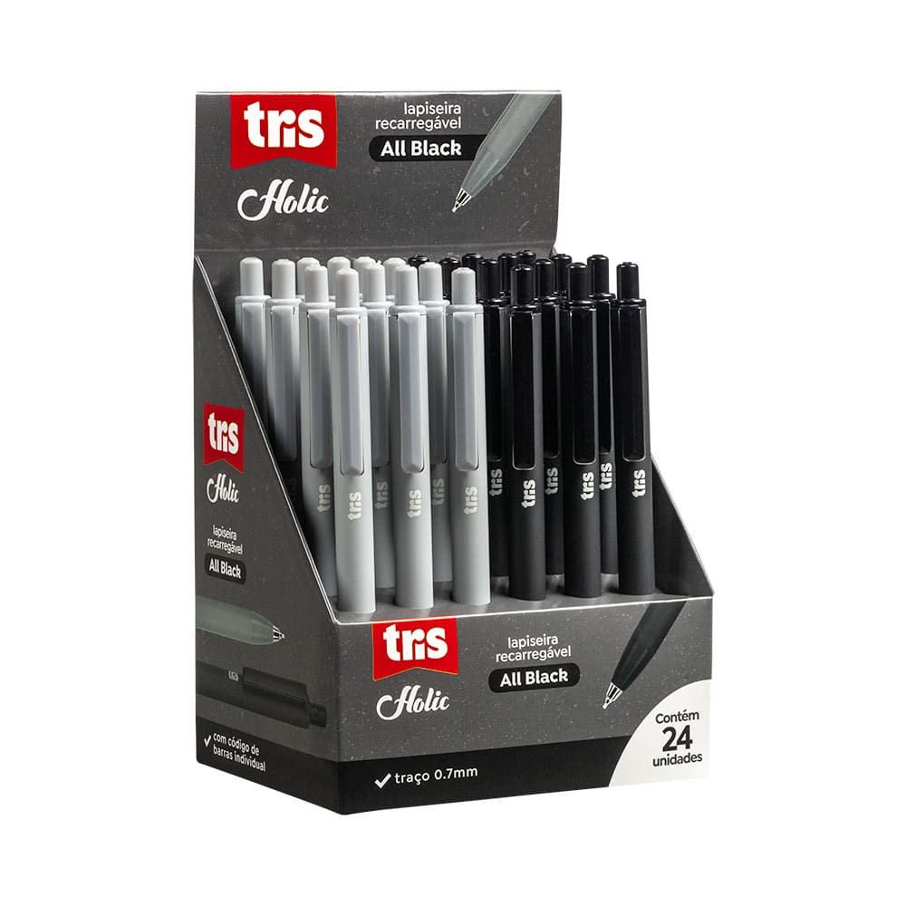 LAPISEIRA TRIS HOLIC BLACK 0.7MM-Unidade