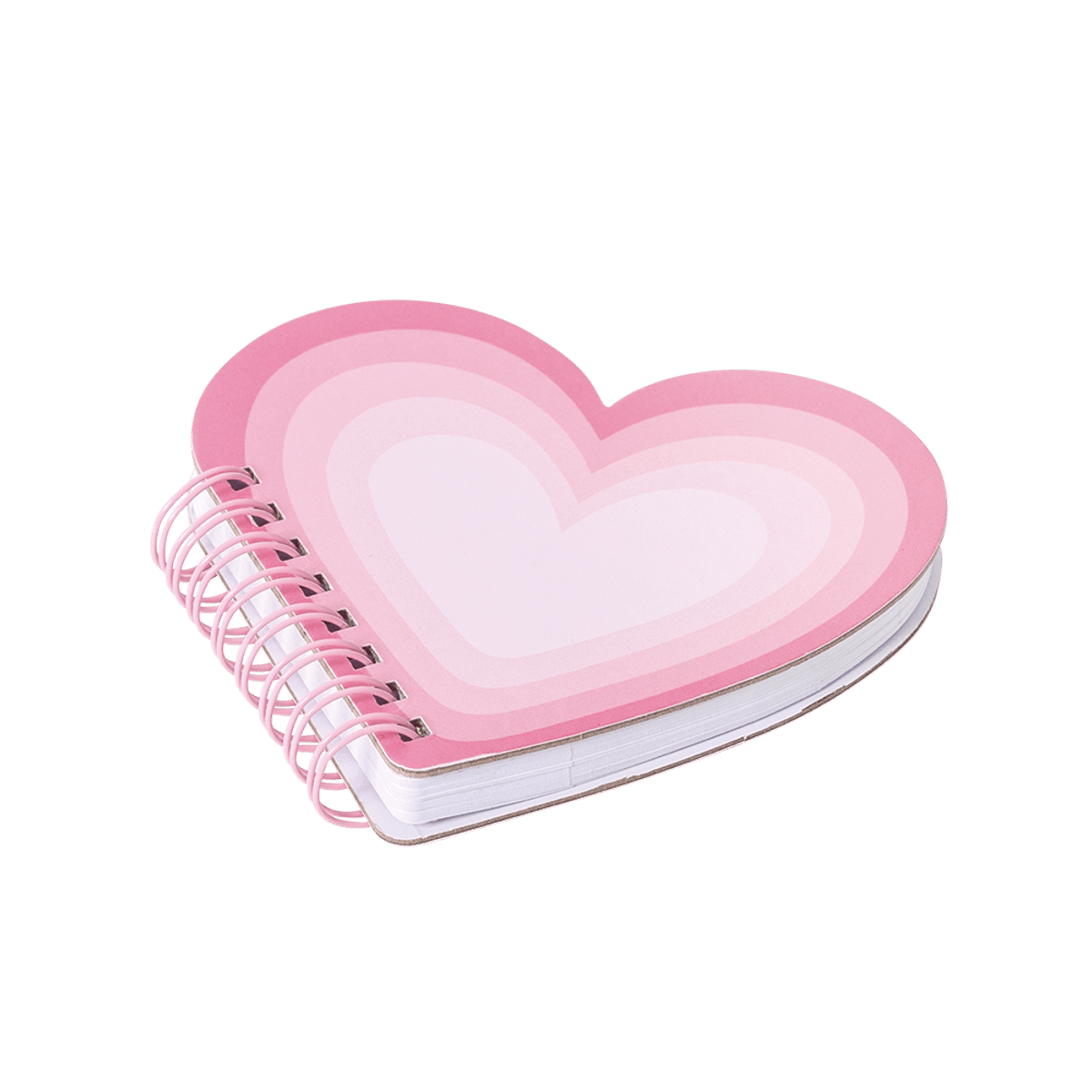 CADERNO CAPA DURA PAUTADO - FORMATO CORACAO - S2 - 80 FOLHAS - PCT C/ 4UN