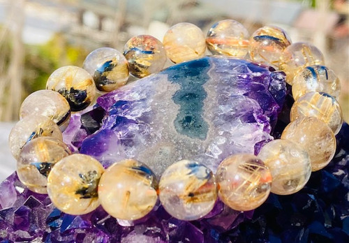 ヘマタイトインルチルクォーツ 11.5ミリの複製の複製 | Upstone