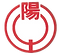 陽マーク(赤文字背景白）(背景無地) 