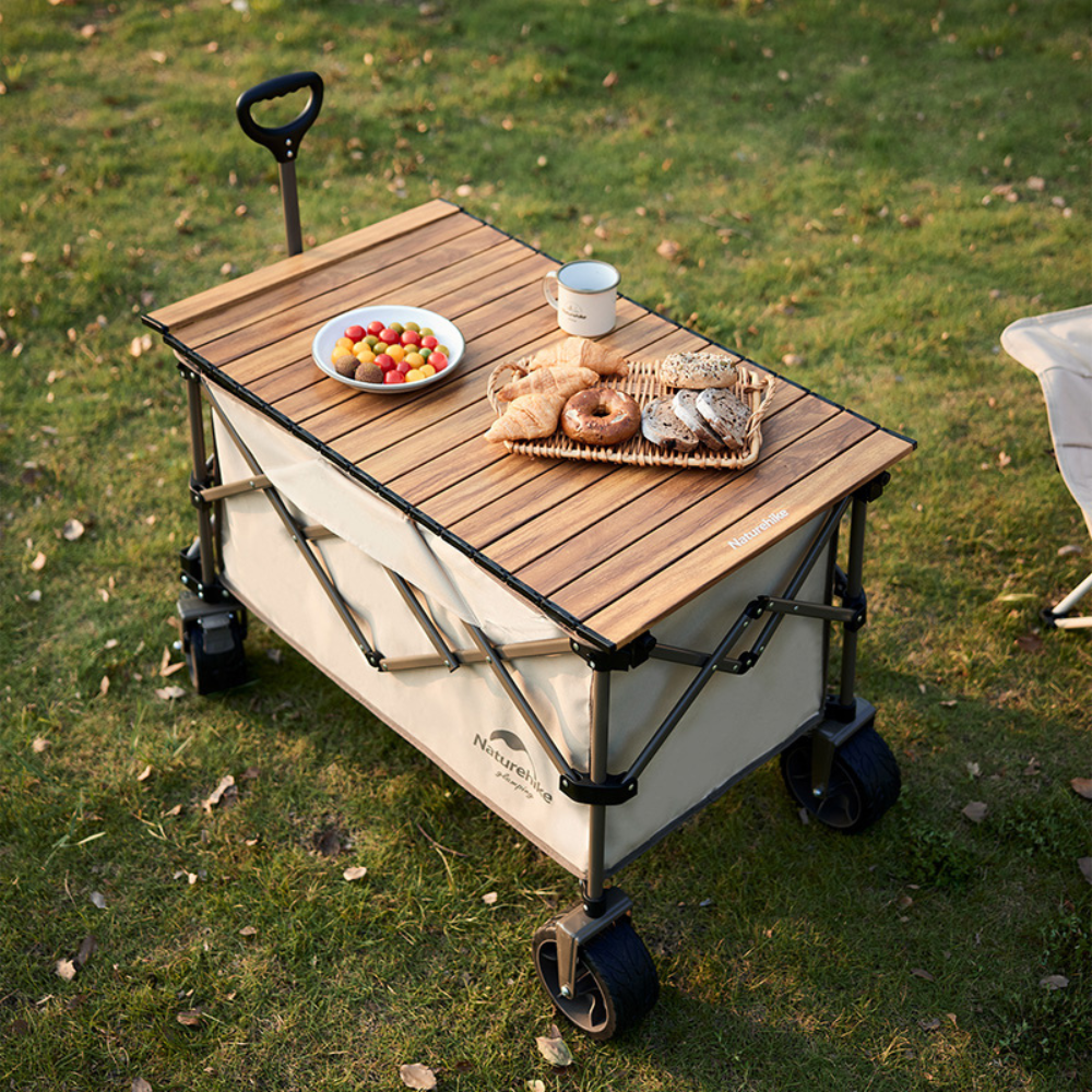 NATUREHIKE Fourway Folding Trolley Wagon Thick Wheels and Brakes (Tc03)