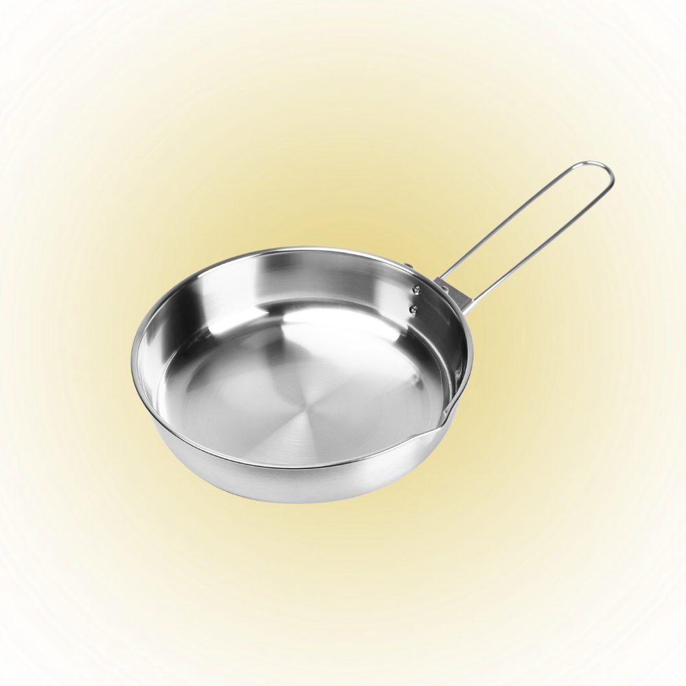 FIREMAPLE Antarcti 8 Inch Camping Outdoor Stainless Steel Compact Frypan