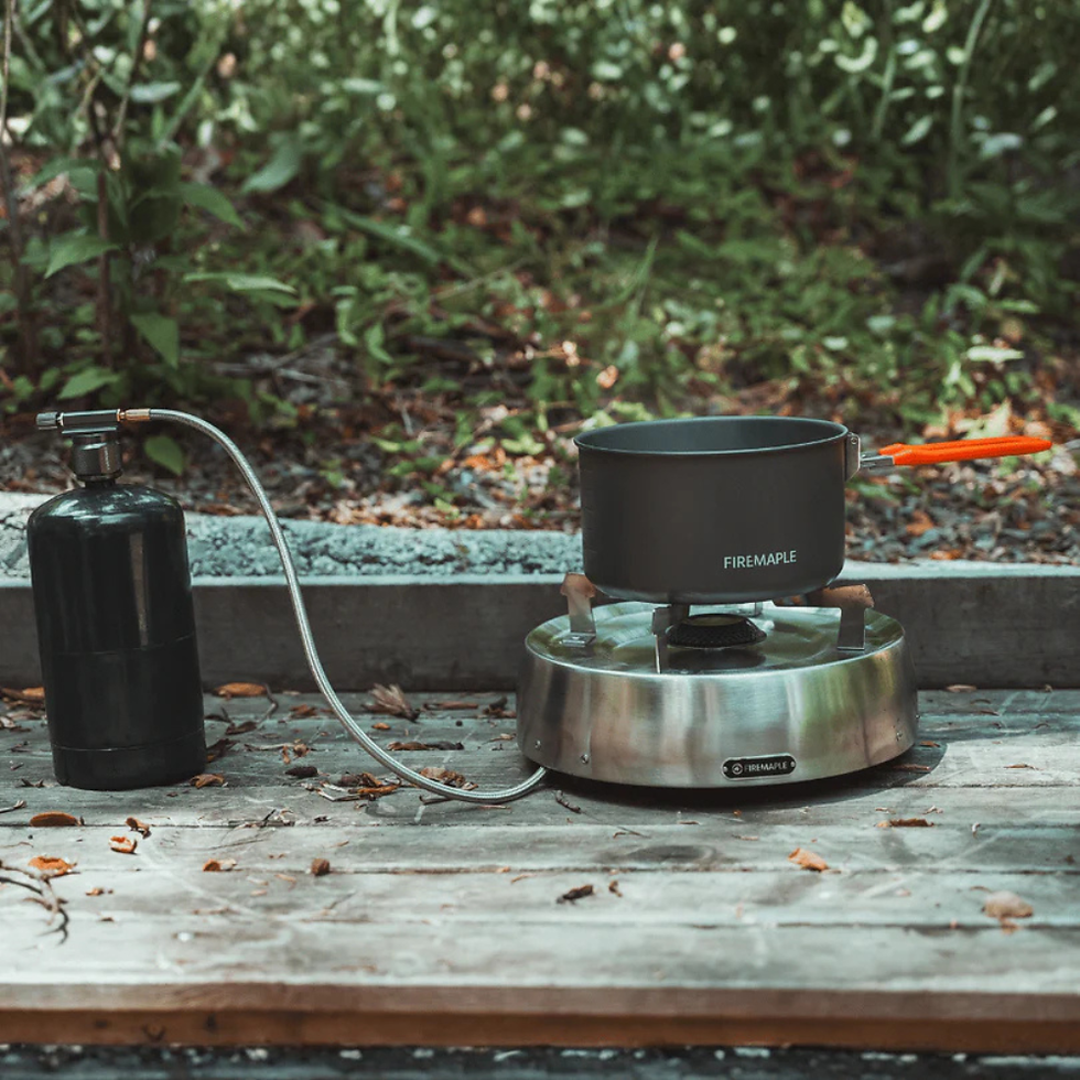 Thumbnail: FIREMAPLE DISC Remote Gas Stove | Portable Camping Stove for Backpacking & Campi