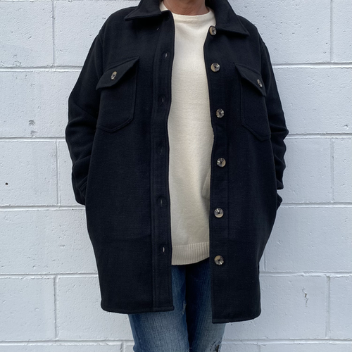 RD STYLE SOLID BLACK SHACKET Not So Naked