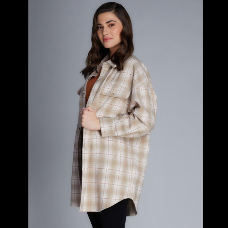 C'EST MOI - OVERSIZED PLAID SHACKT