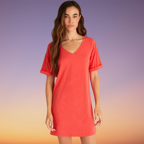 Z SUPPLY - V-NECK T-SHIRT DRESS
