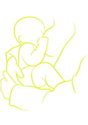 Dessin de femme qui allaite un bébé