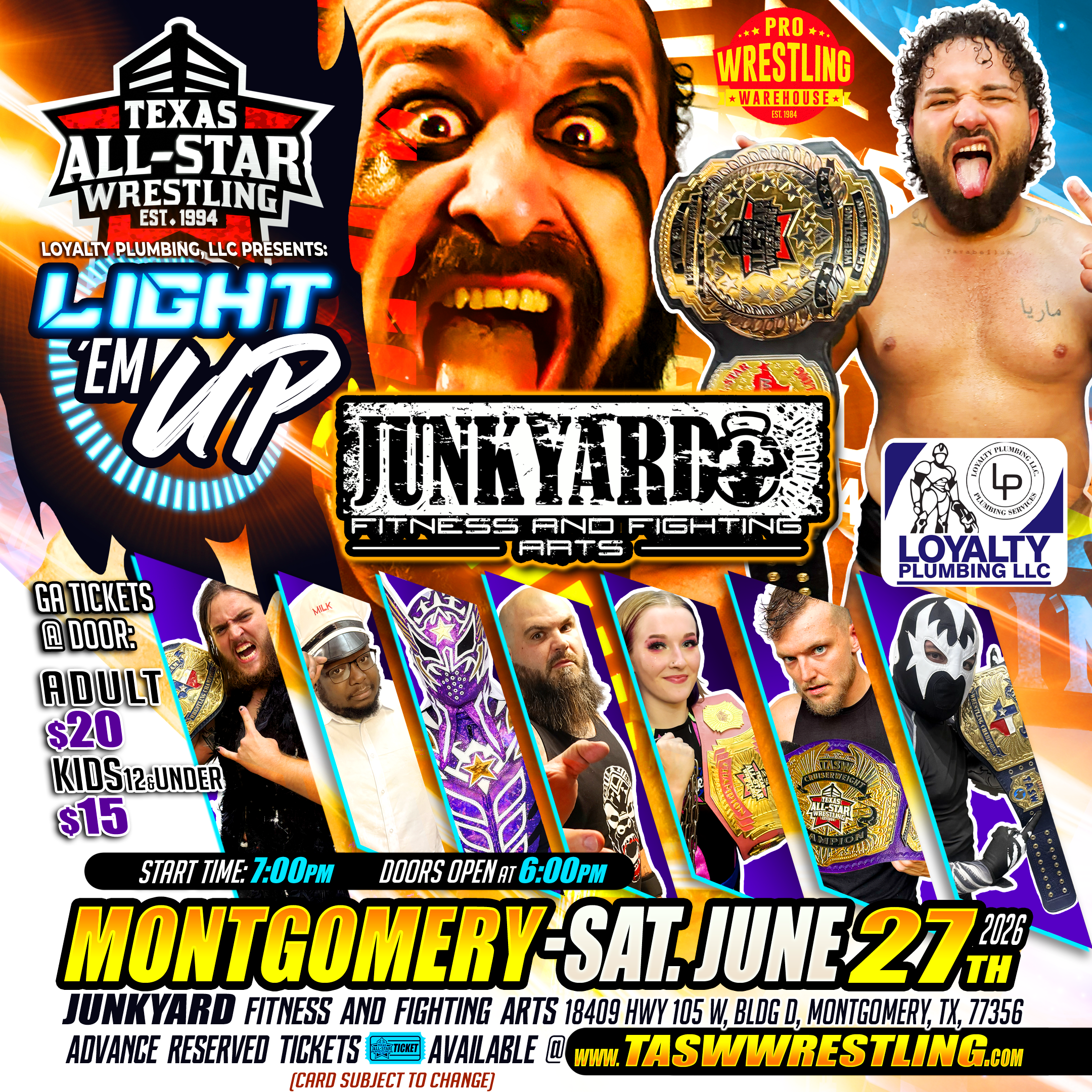 MONTGOMERY - JUNE 27TH - "LIGHT 'EM UP” - 1st Row Reserved
