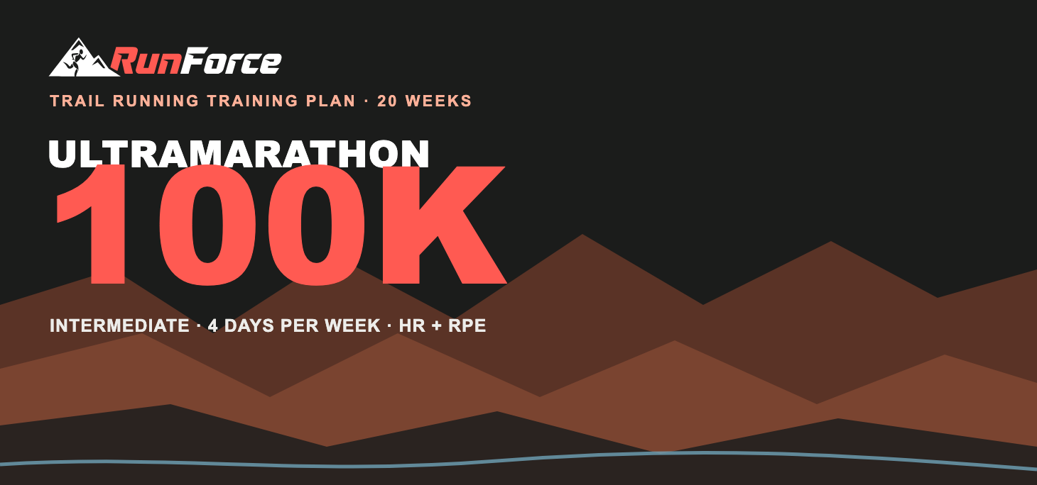20-Week 100K Ultramarathon Training Plan by RunForce