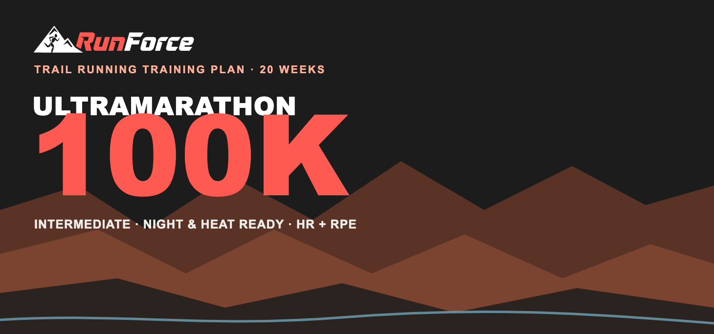 20-Week 100K Ultramarathon Training Plan by RunForce