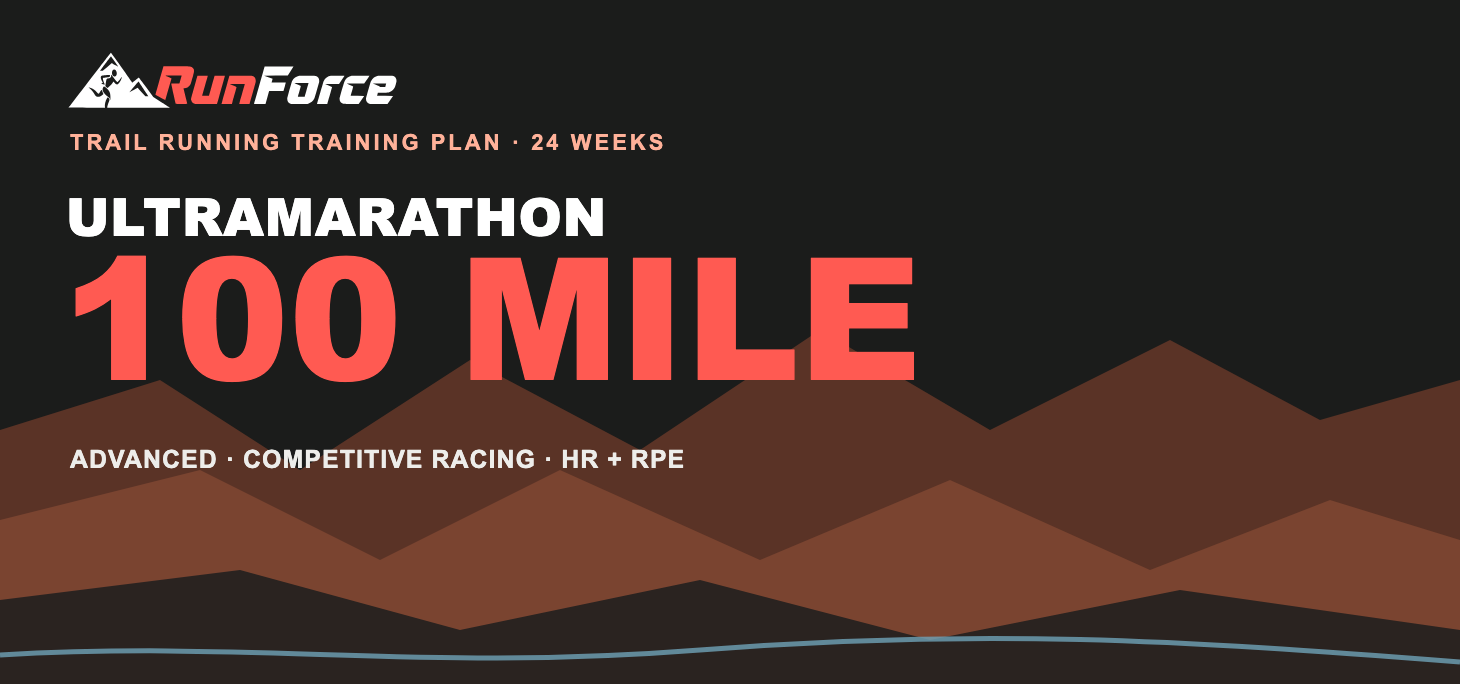 24-Week 100 Mile Ultramarathon Training Plan by RunForce