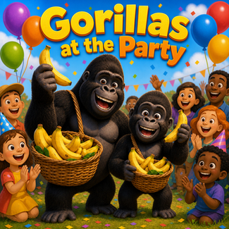 “Gorillas at the Party (Duet with Dad)” is a joyful, comedic celebration of family, rhythm, and wild fun. With playful beats, jungle‑groove energy, and heartwarming humor, this father‑and‑son duet swings through laughter and love — proving that when gorillas crash the party, the best memories are made together.”