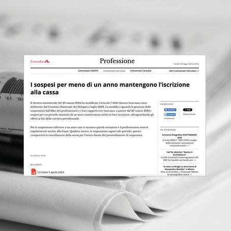 I sospesi per meno di un anno mantengono l’iscrizione alla cassa