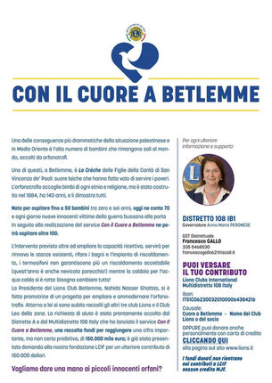 CON IL CUORE A BETLEMME