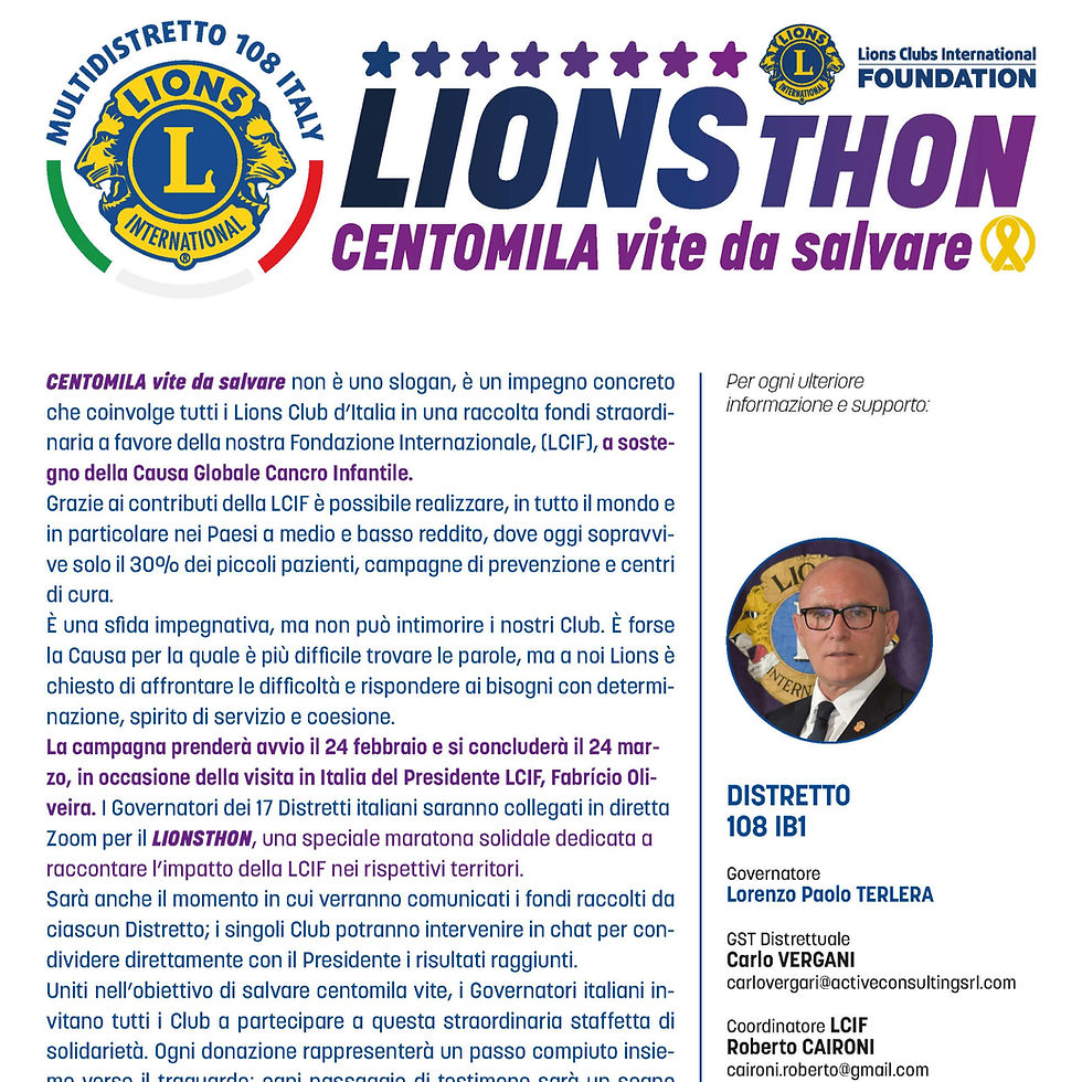 LIONSTHON CENTOMILA VITE DA SALVARE