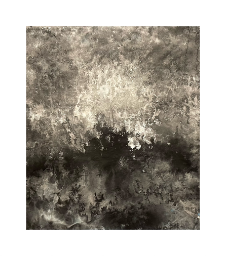 Upwelling — Shanshan Jiang. 2026 · Ink on Xuan paper · 104.5 × 93 cm