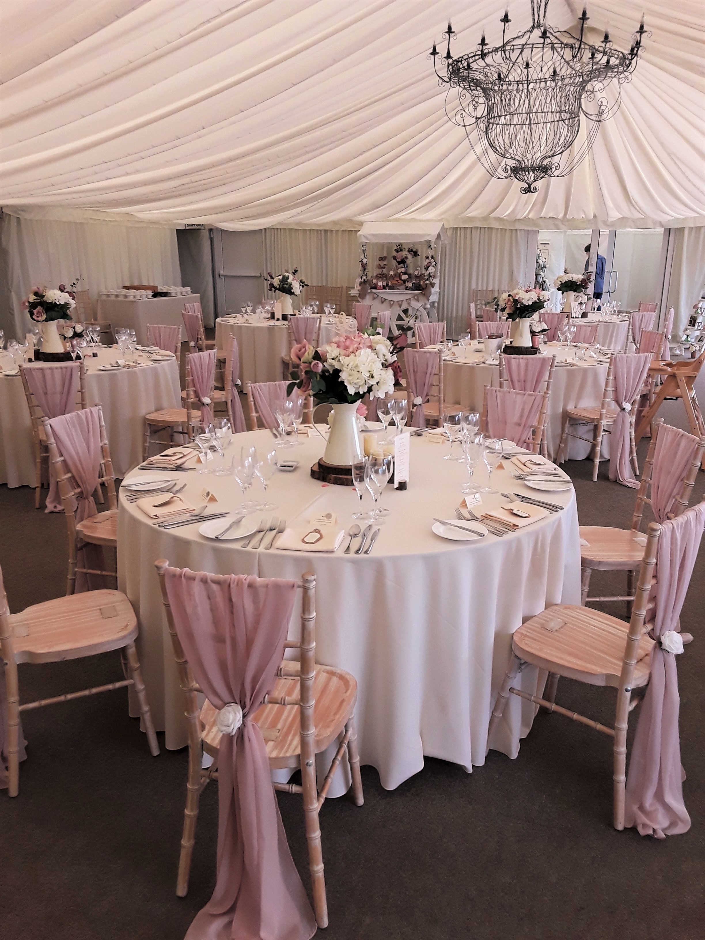 soft pink chiffon drapes