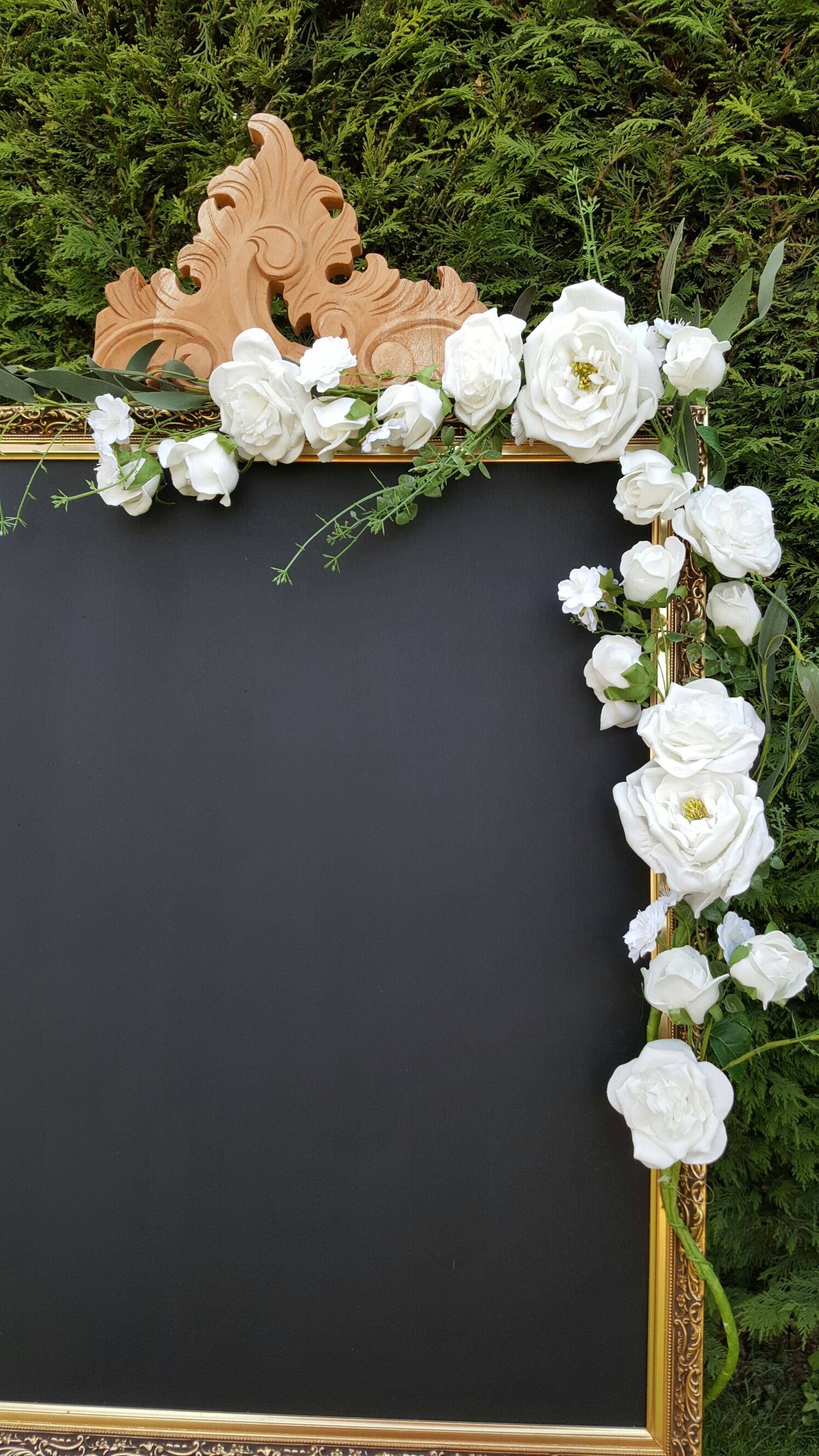 white floral dressing