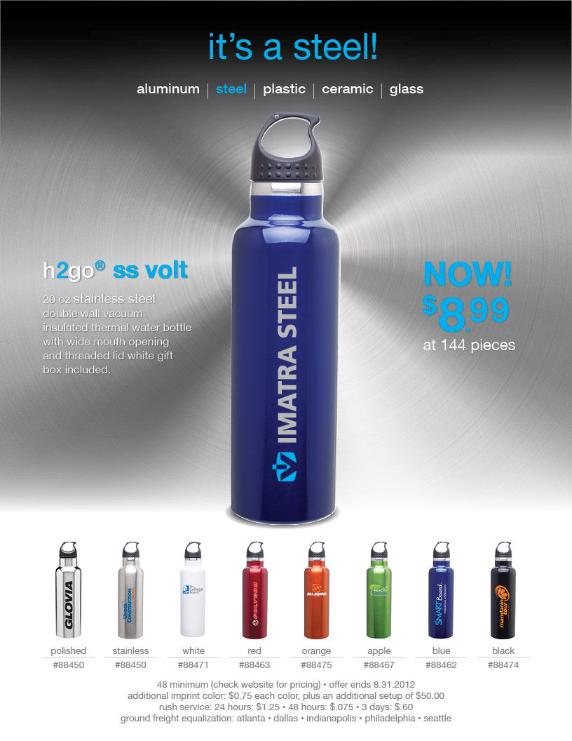 H2go® SS Volt Drinkware Magazine Ad