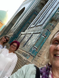Samarkand, Uzbekistan, with Jodi Crandall and our guide 2021.