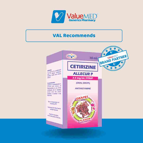 Cetirizine 2.5mg/mL Drops 10Ml (Allecur P) ValueMed Generics