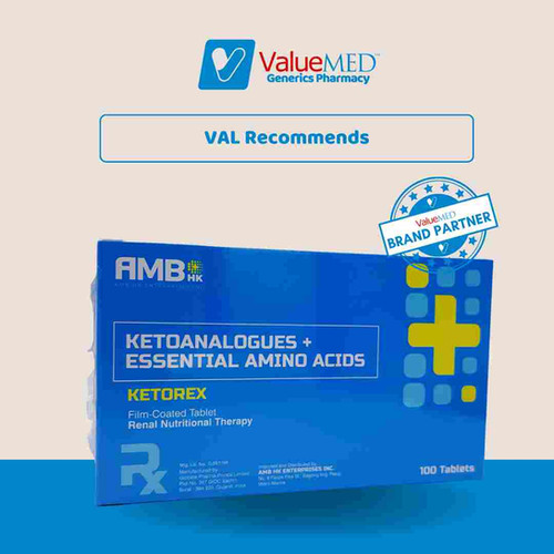 Ketoanalogues + Essential Amino Acids Tablet 100's KETOREX ValueMed