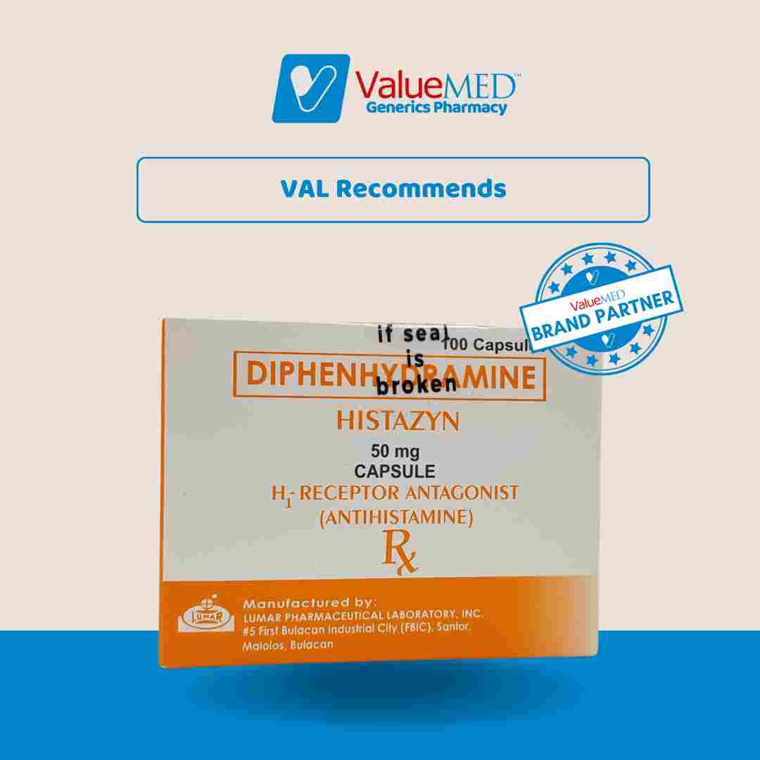 Diphenhydramine 50 mg Capsule 100's HISTAZYN