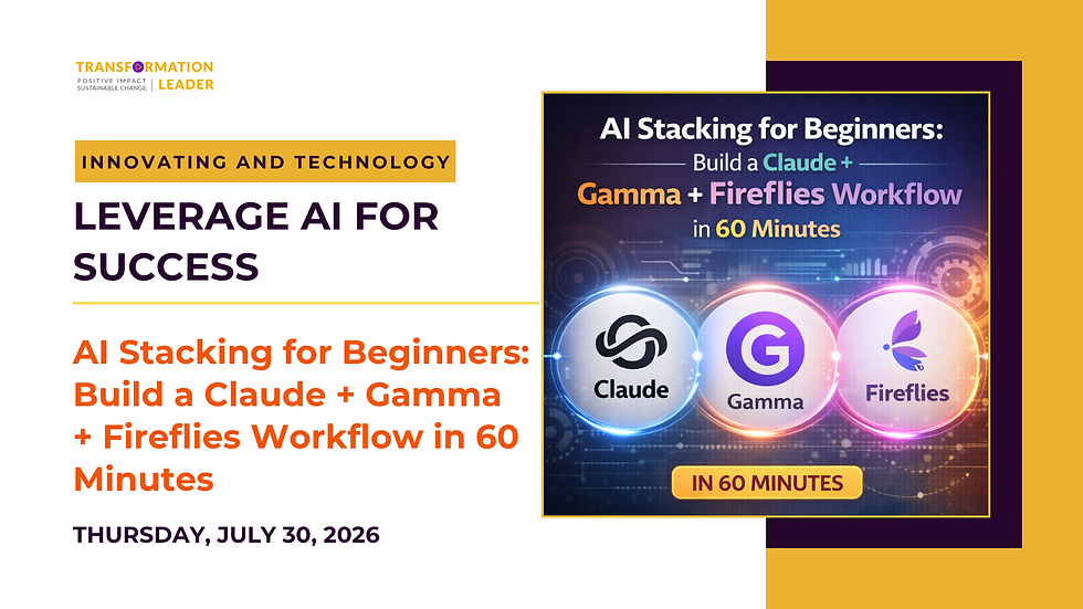 AI Stacking for Beginners: Build a Claude + Gamma + Fireflies Workflow in 60 Minutes